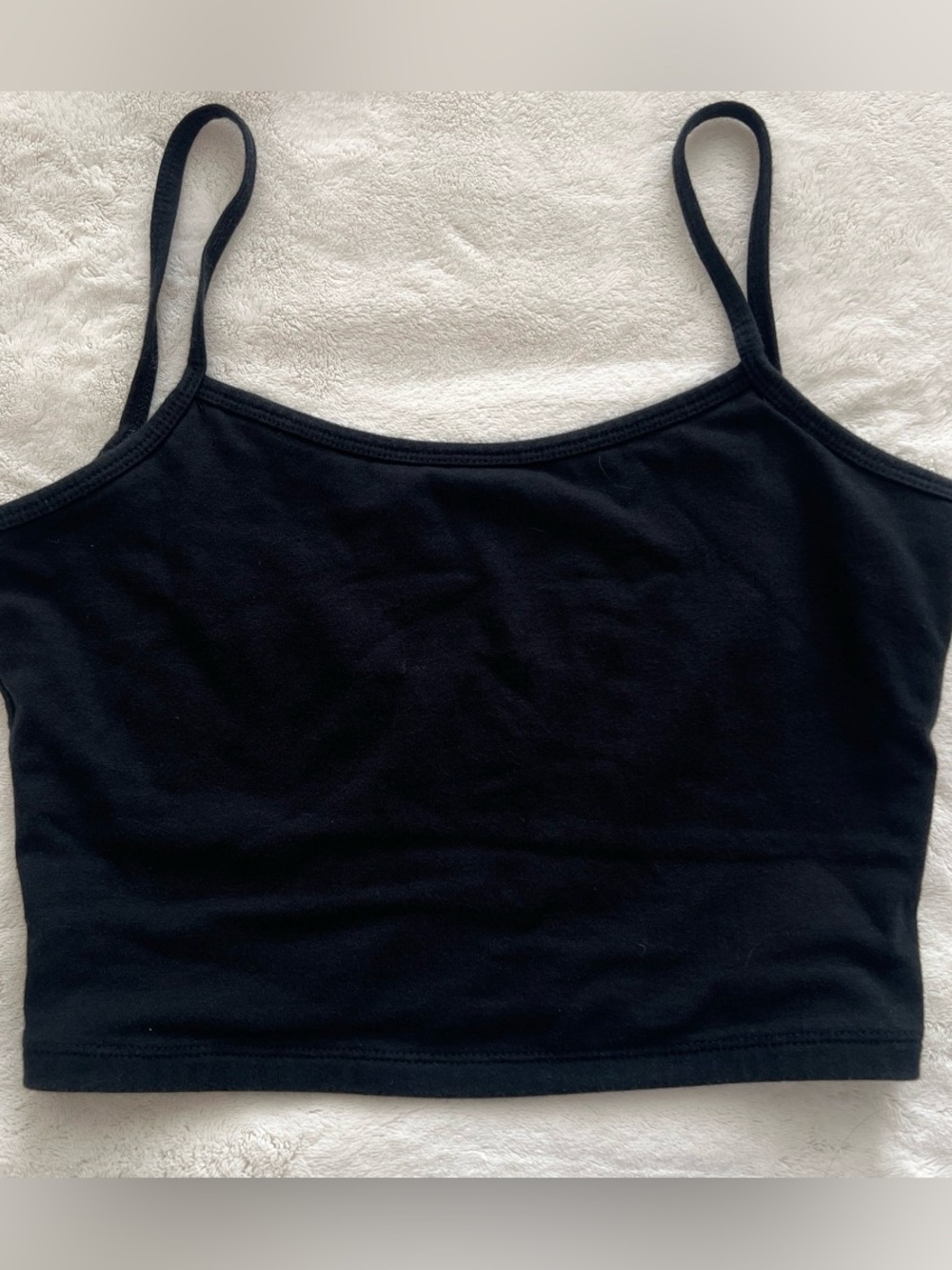 wild fable Black Spaghetti Strap Crop Tank Top